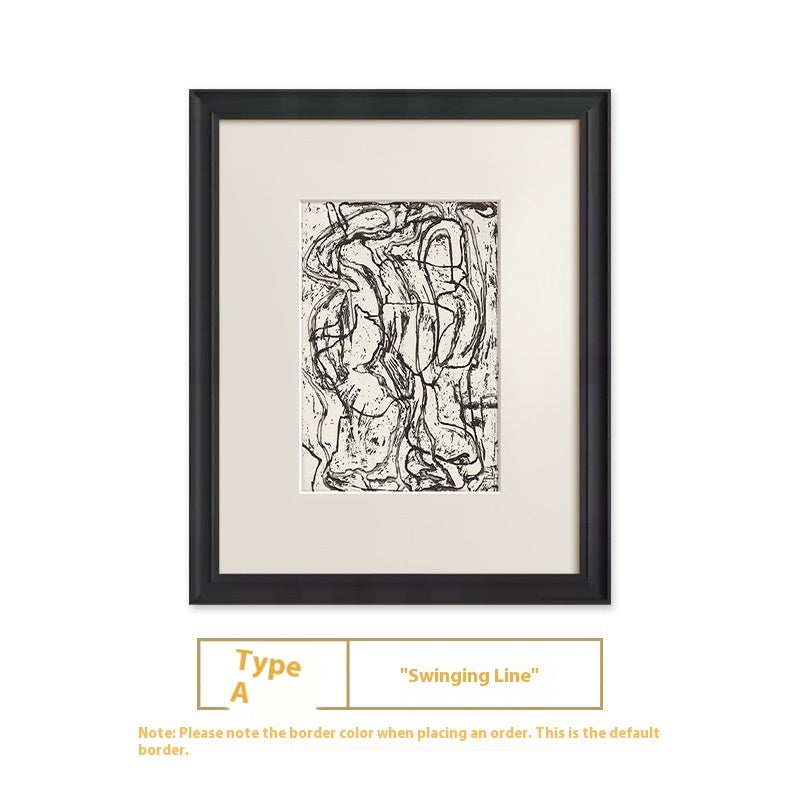 Black And White Lines High-end Abstract Painting