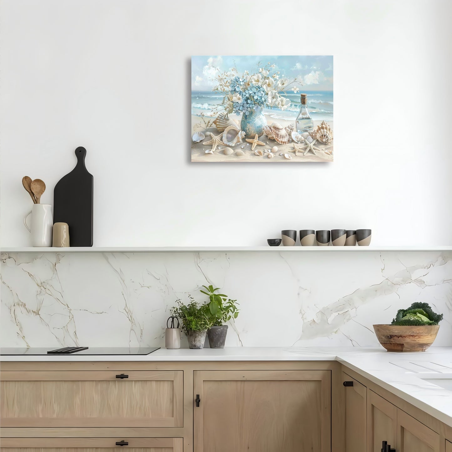 Framed Wooden Canvas Painting