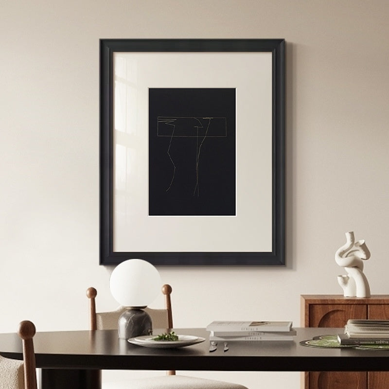 Black And White Lines High-end Abstract Painting