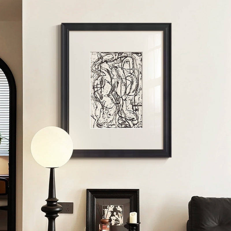 Black And White Lines High-end Abstract Painting