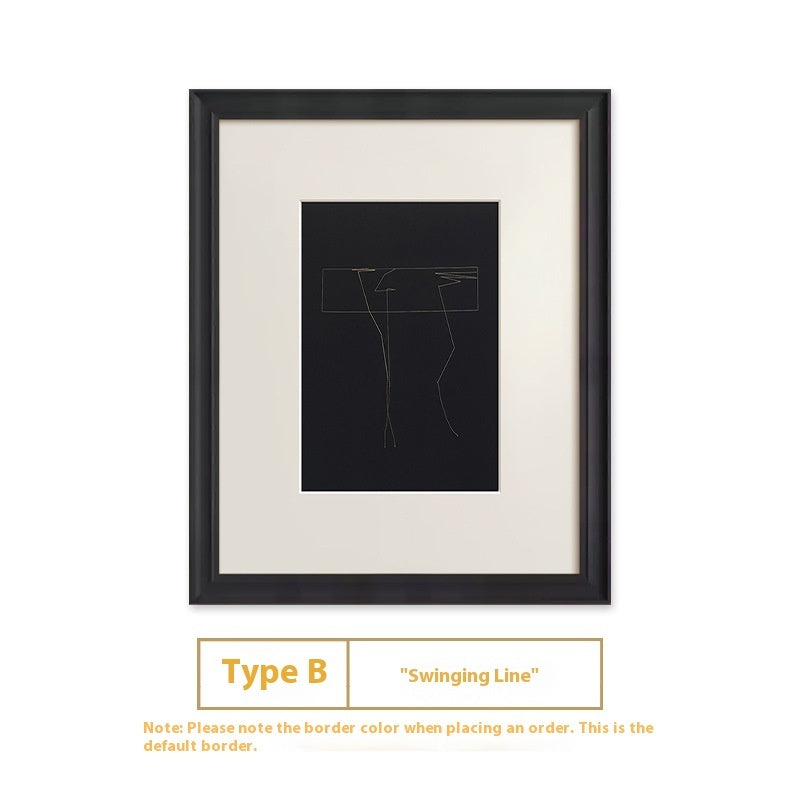 Black And White Lines High-end Abstract Painting