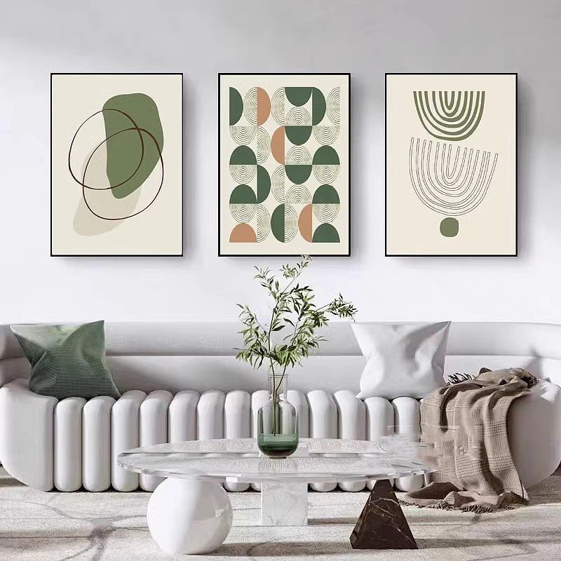 Modern Minimalist Morandi Abstract Wall Three-piece Painting
