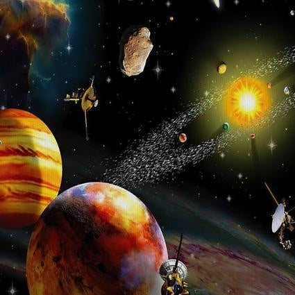 Solar System Planet Wall Spray Painting