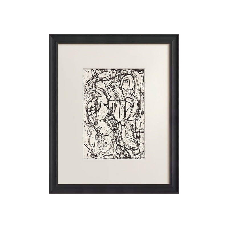 Black And White Lines High-end Abstract Painting