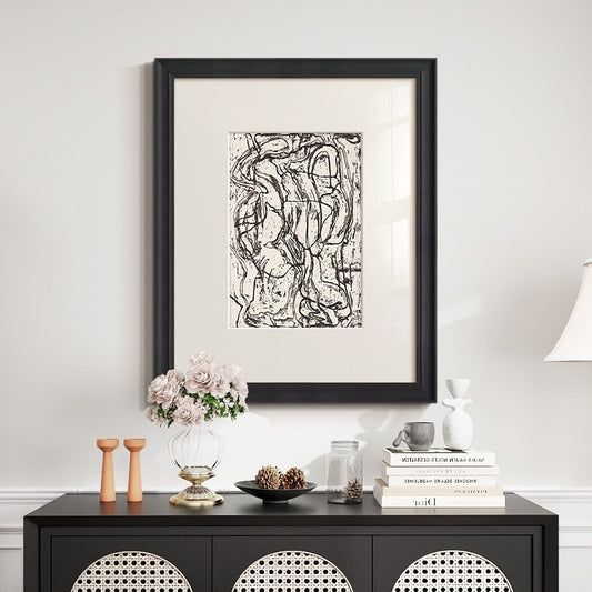 Black And White Lines High-end Abstract Painting