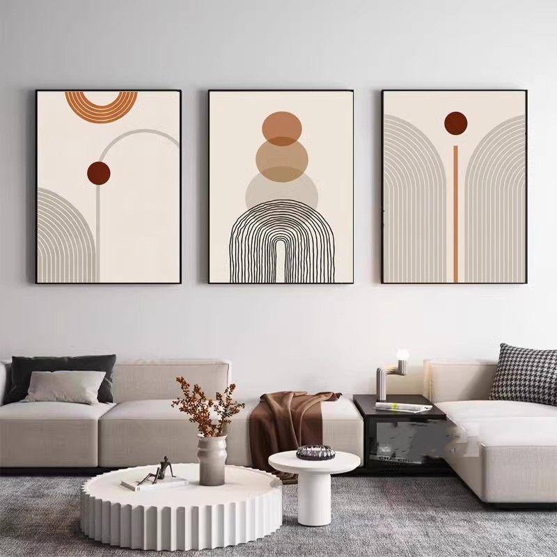 Modern Minimalist Morandi Abstract Wall Three-piece Painting